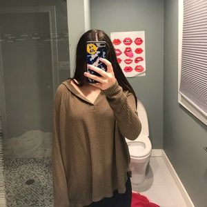 green cozy long sleeve